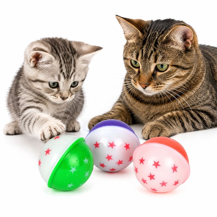 Flip Pet Zilli Top Kedi Oyuncağı (3 Adet)