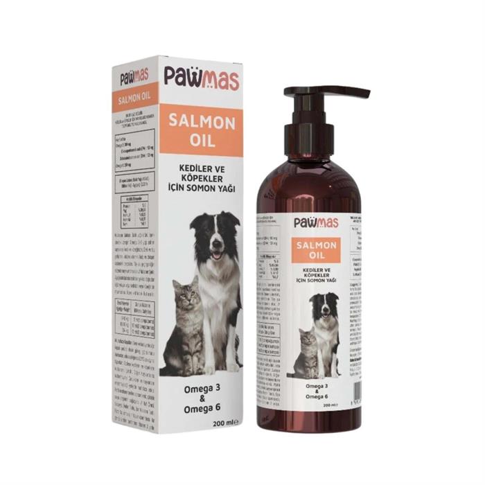 Pawmas Kedi Ve Köpekler İçin Somon Yağı 200 ml