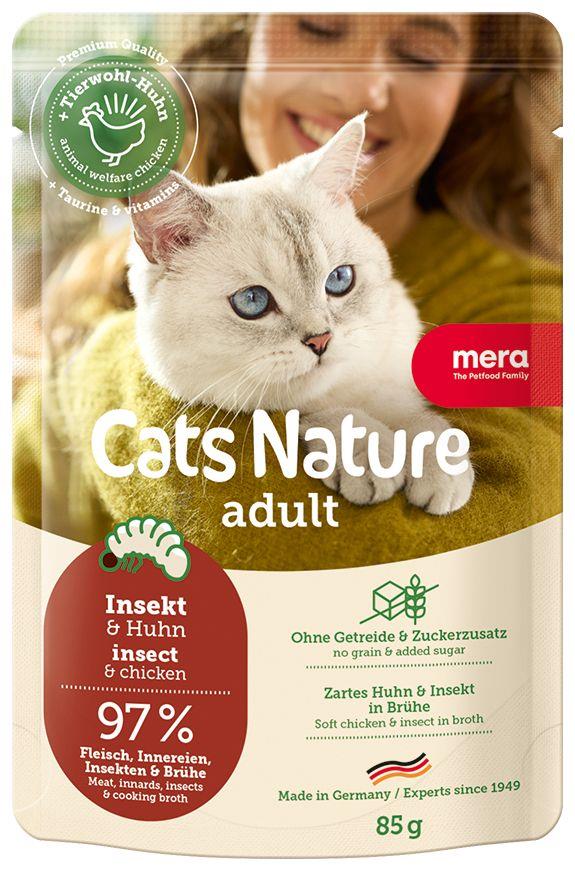  Mera Cats Nature Pouch Tahılsız Larvalı Yetişkin Kedi Konservesi 85 gr