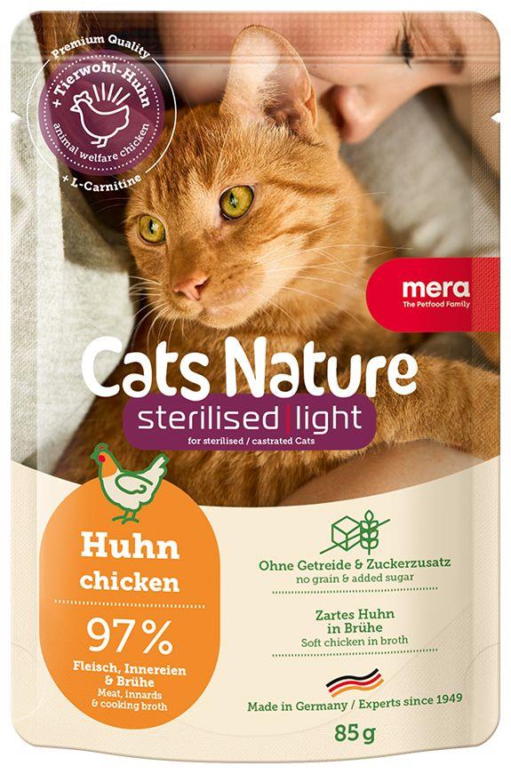  Mera Cats Nature Pouch Tahılsız Tavuklu Kısırlaştırılmış Kedi Konservesi 85 gr