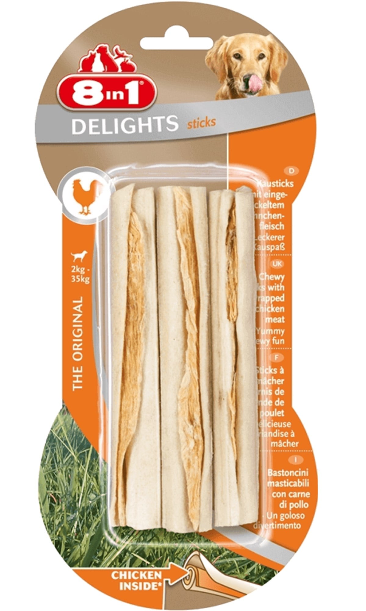 8in1 Delights Tavuklu Sticks Köpek Kemiği 75 gr 3 Adet