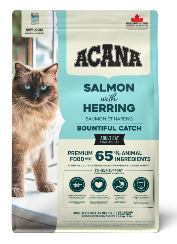 Acana Bountiful Güçlü ve Sağlıklı Kemikler için Balıklı Tahılsız Yetişkin Kedi Maması 1,8 kg