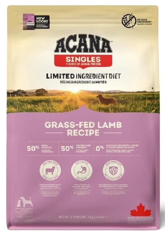 Acana Grass-Fed Lamb Kuzu Etli ve Elmalı Yetişkin Köpek Maması 17 Kg 