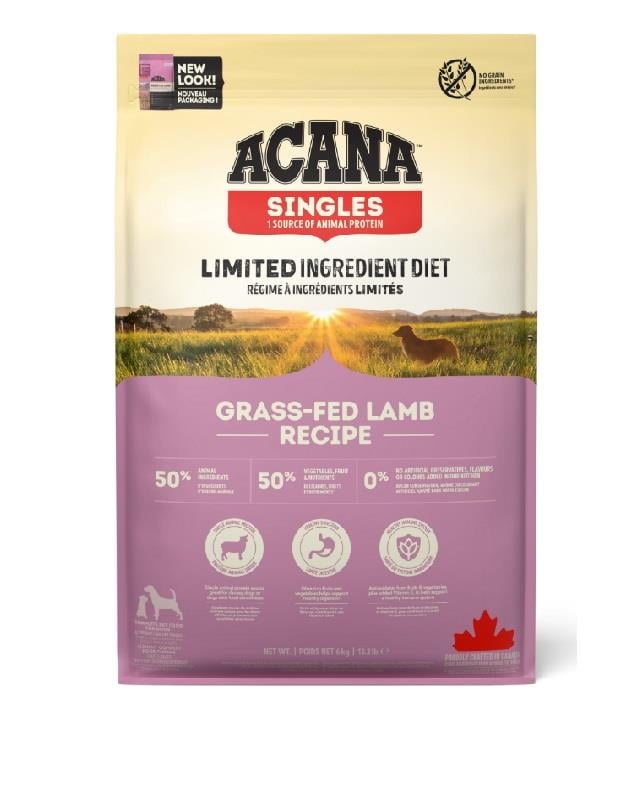 Acana Grass-Fed Lamb Kuzu Etli Ve Elmalı Yetişkin Köpek Maması 6 Kg