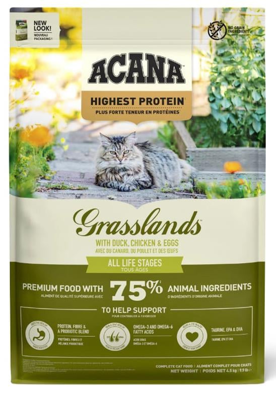 Acana Grasslands Ördekli Tahılsız Kedi Maması 4,5 kg
