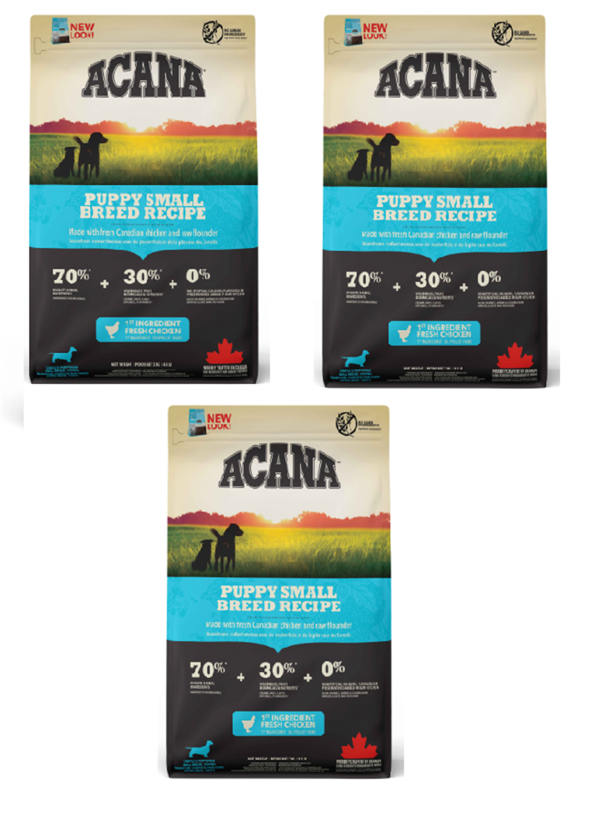 Acana Heritage Puppy Small Breed Küçük Irk Tahılsız Yavru Köpek Maması 2 kg 3 adet 