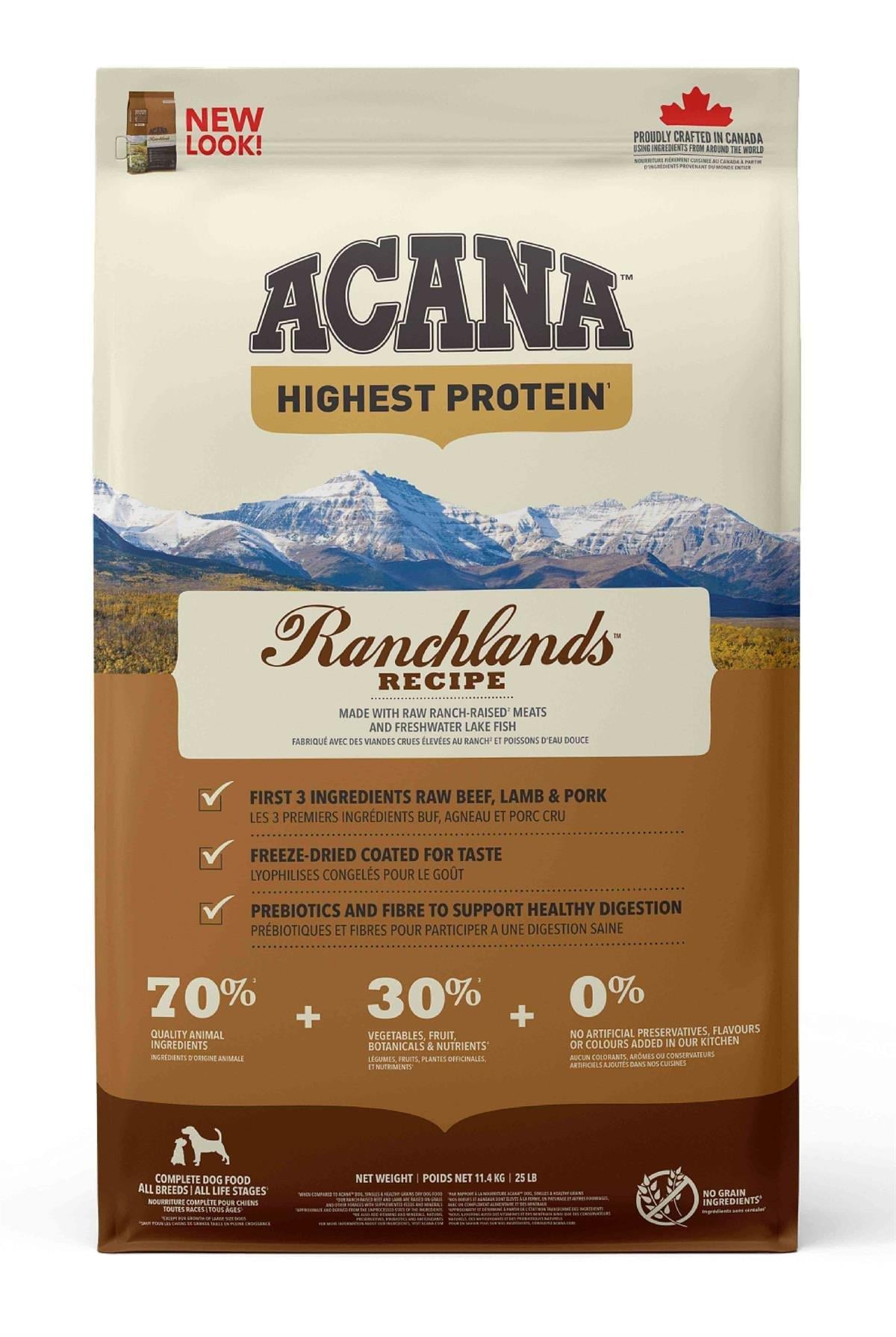 Acana Ranchlands Sığır Etli Tahılsız Yetişkin Köpek Maması 2 kg