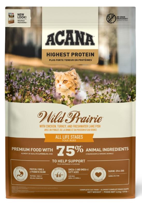 Acana Wild Prairie Tavuklu ve Göl Balıklı Tahılsız Kedi Maması 4,5 kg