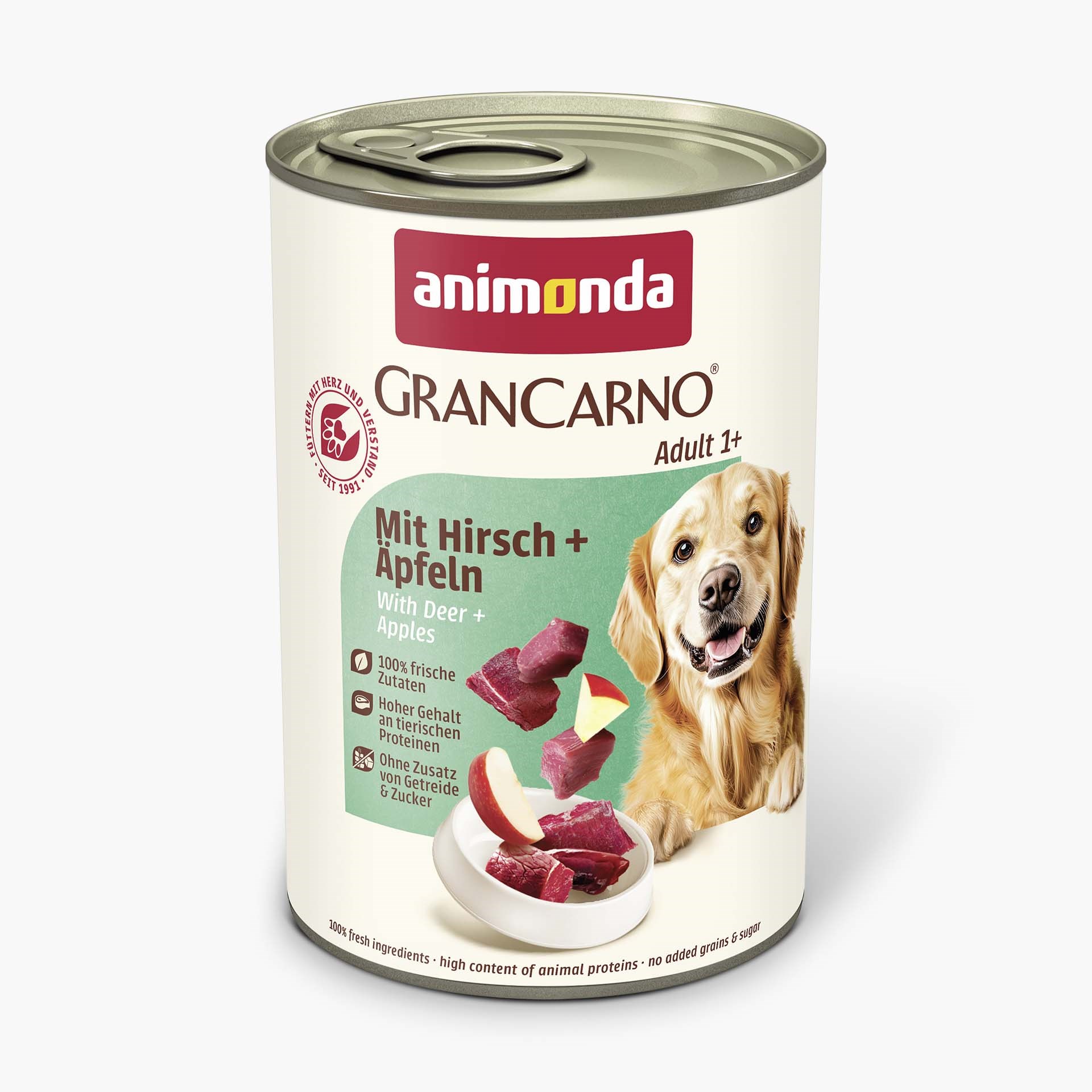 Animonda Gran Carno Elmalı Ve Geyik Etli Yetişkin Köpek Konservesi  400 Gr