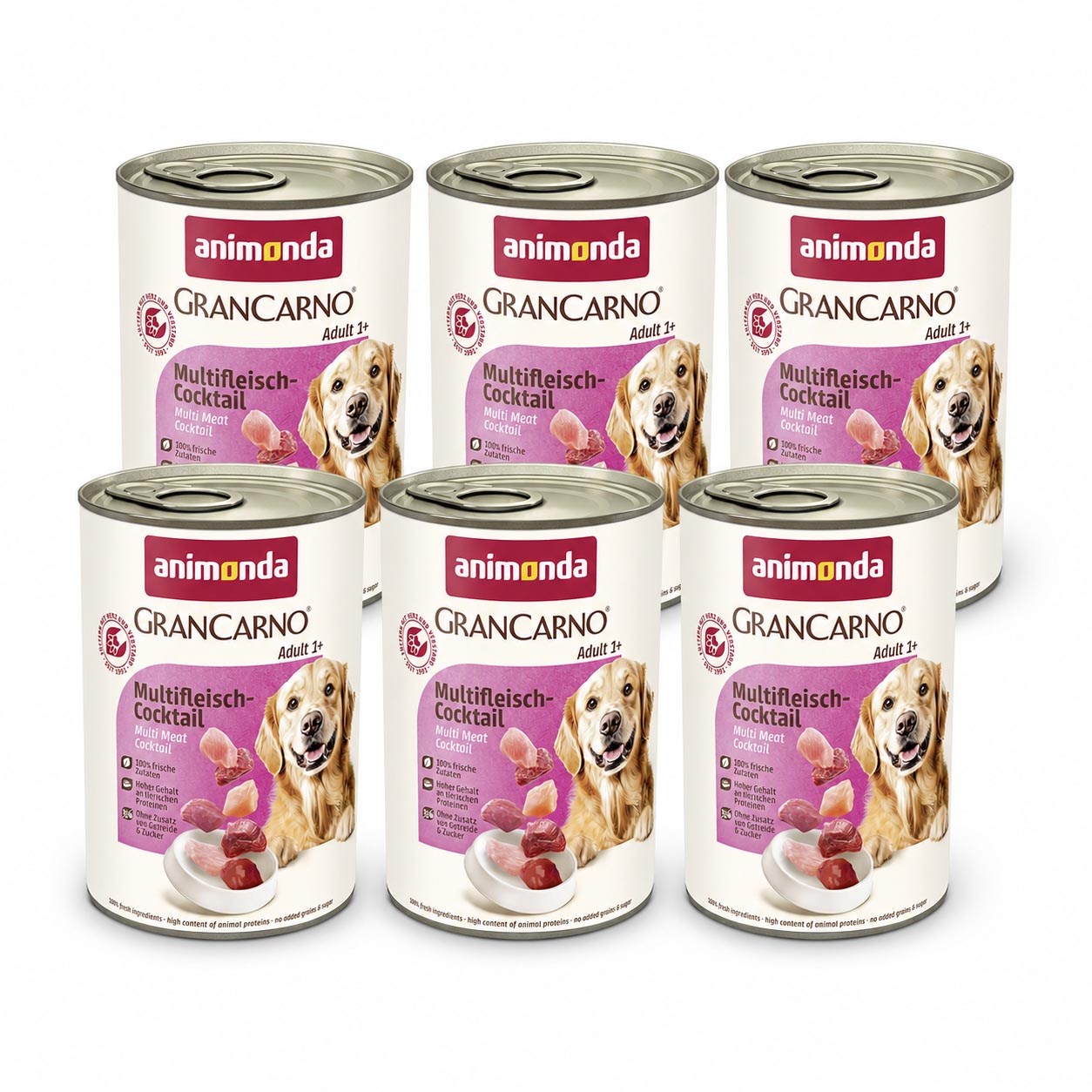 Animonda Gran Carno Karışık Etli Yetişkin Köpek Konservesi 400 Gr (6 Adet)