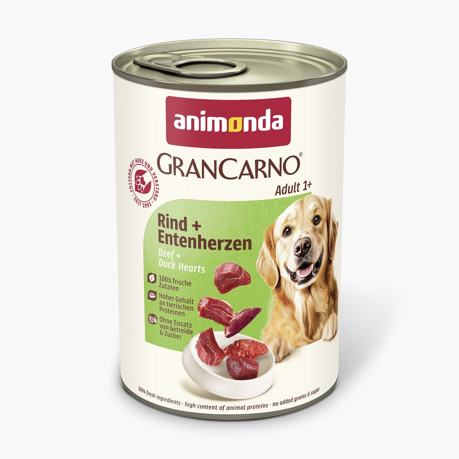 Animonda Gran Carno Sığır Etli ve Ördekli Yetişkin Köpek Konservesi 400 Gr 