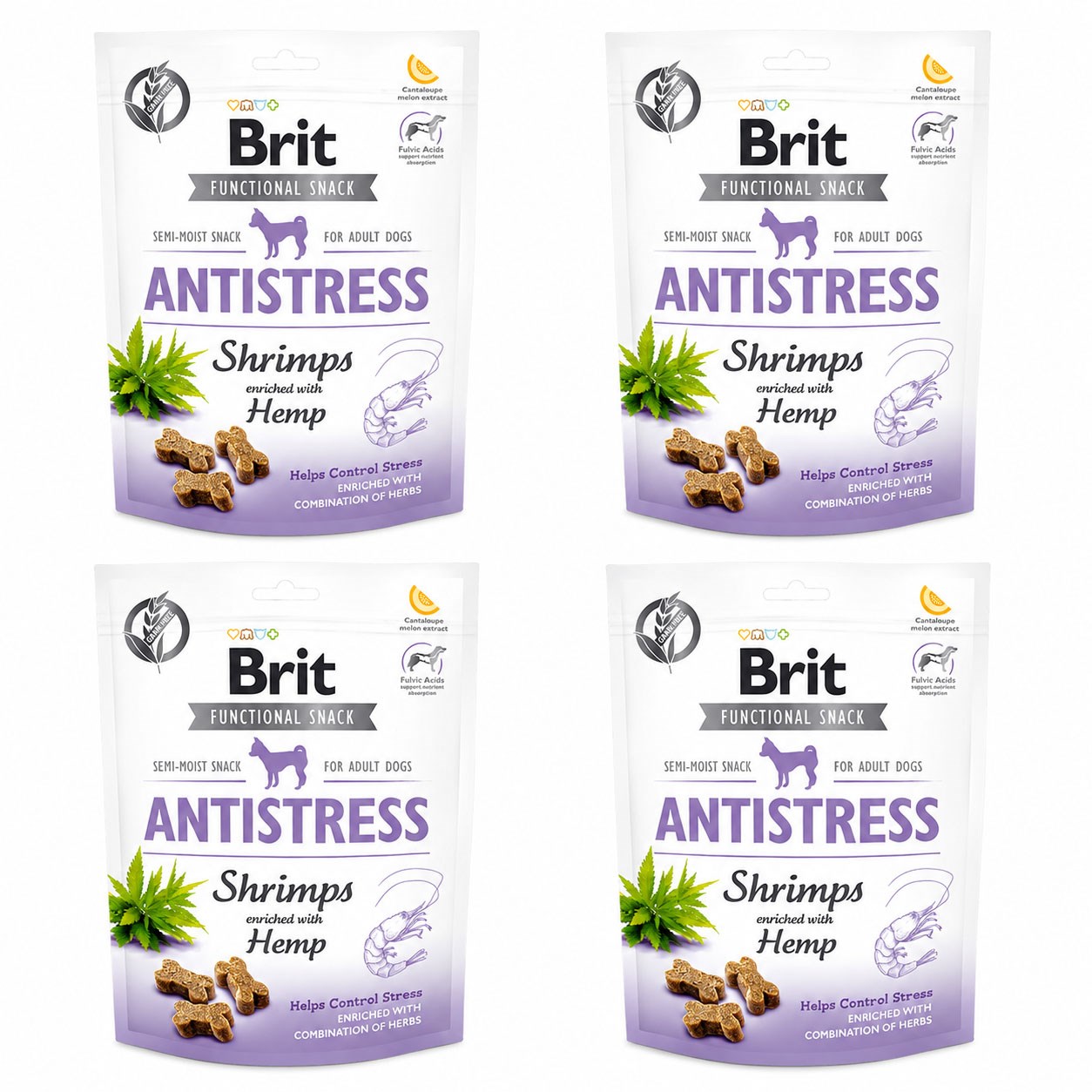 Brit Care Anti-Stress Kenevir Ve Karidesli Stres Giderici Tahılsız Köpek Ödülü 150 g (4 Adet)