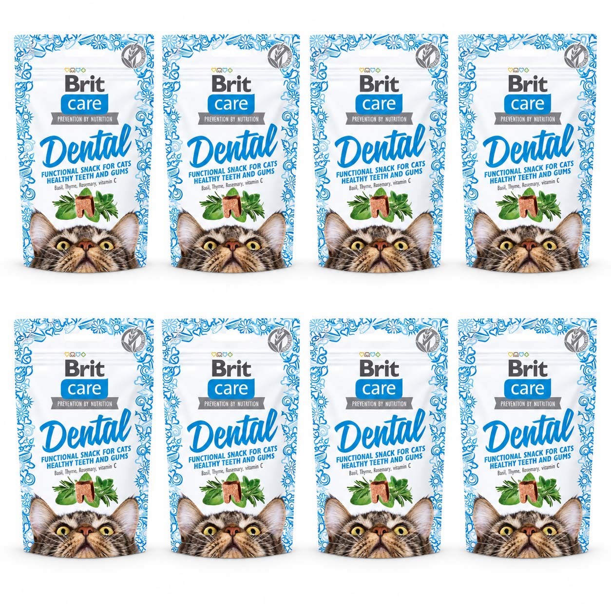 Brit Care Cat Snack Dental Tahılsız Kedi Ödülü 50 g (12 Adet)