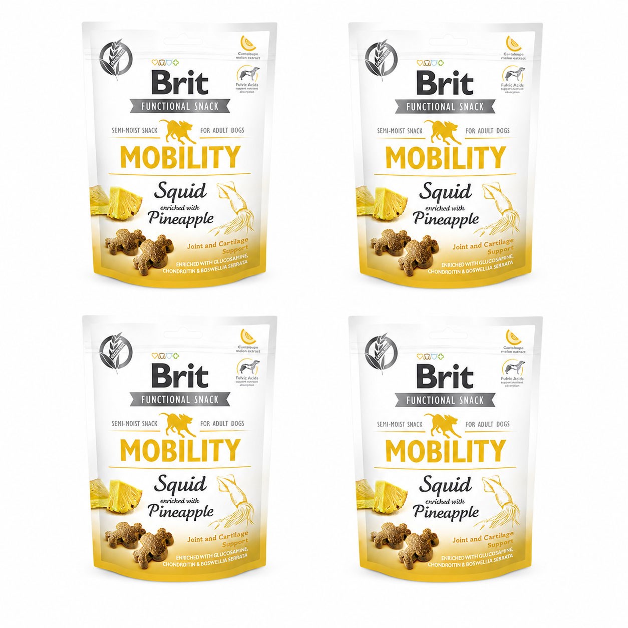 Brit Care Mobility Ananaslı Ve Kalamarlı Eklem Ve Kıkırdak Destekleyen Tahılsız Köpek Ödülü 150 g (4 Adet)