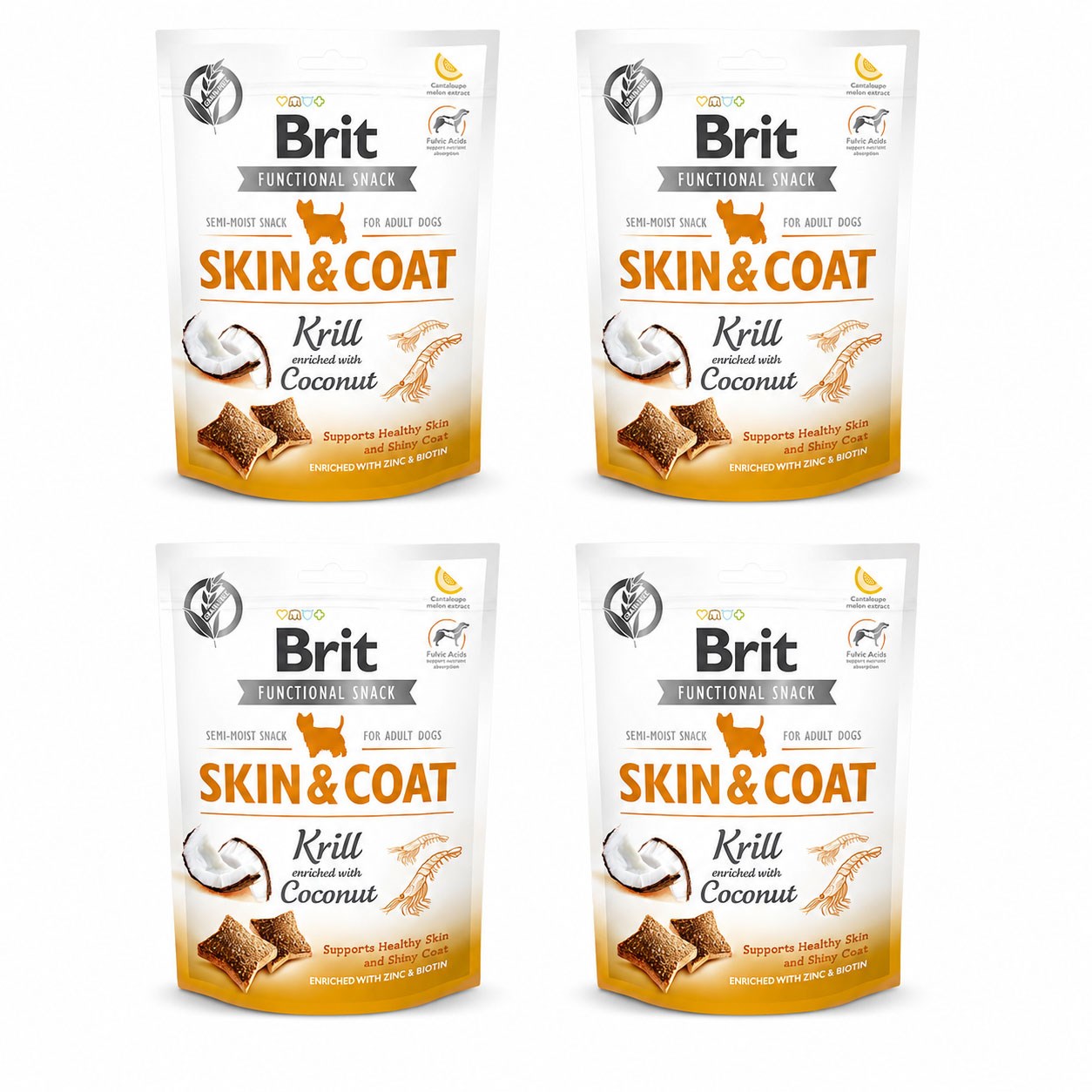 Brit Care Skin & Coat Karides Ve Hindistan Cevizli Köpek Ödülü 150 g (4 Adet)
