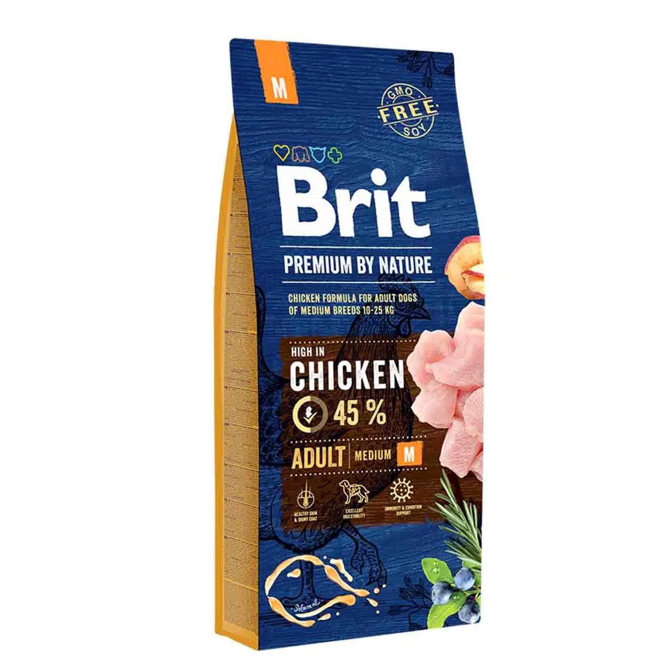 Brit Premium Tavuklu Orta Irk Yetişkin Köpek Maması 15 Kg