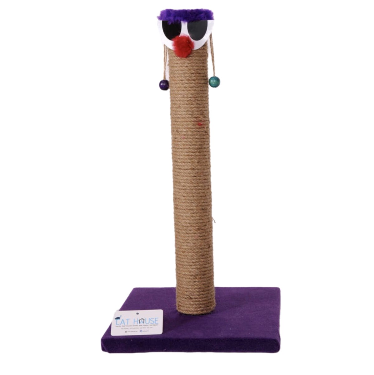 Cat House Palyaço Kedi Tırmalama Tahtası  54 cm Mor