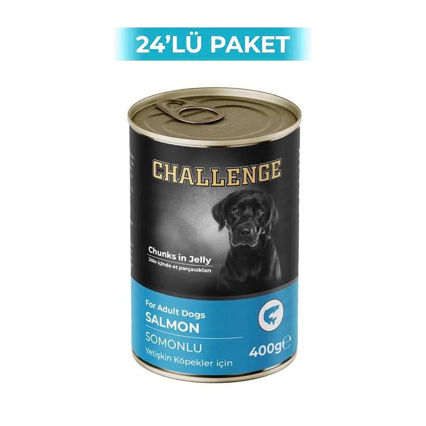 Challenge Somonlu Köpek Konservesi 400 g (24 Adet)
