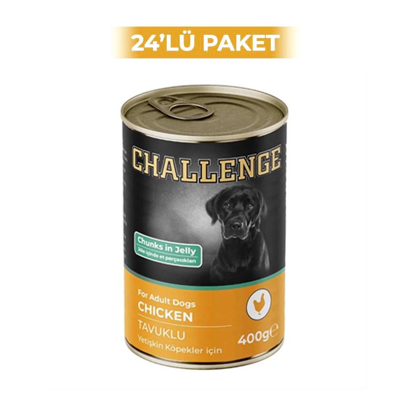 Challenge Tavuklu Köpek Konservesi 400 g (24 Adet)