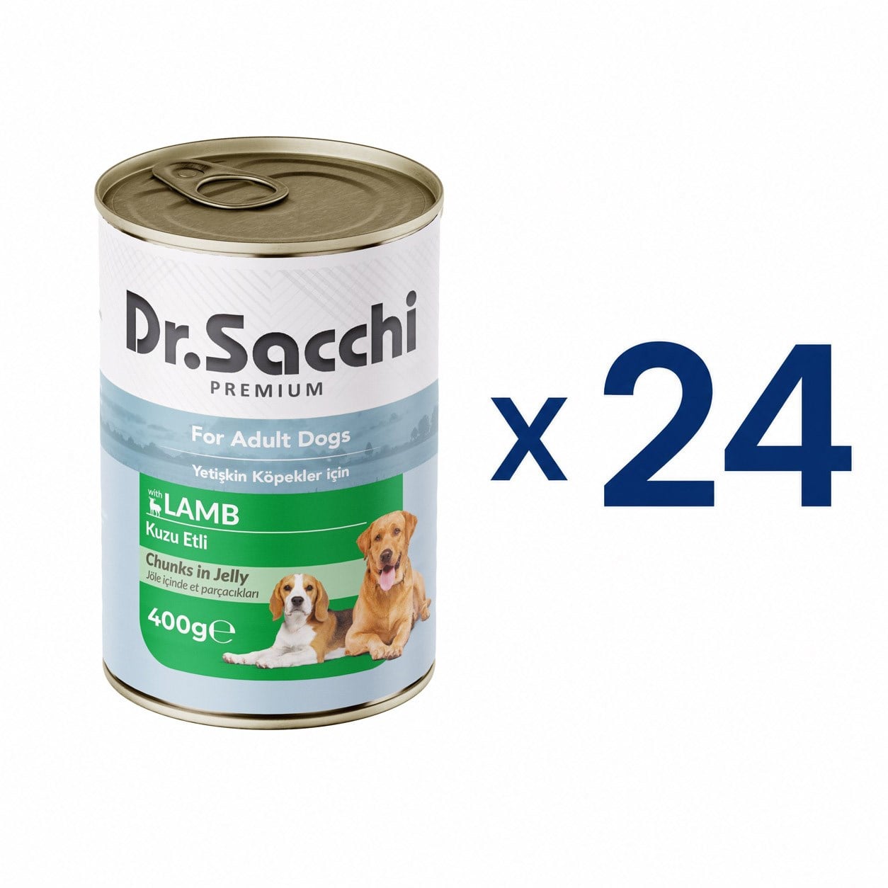 Dr. Sacchi Delicious Kuzulu Köpek Konservesi  400 gr (24 Adet)