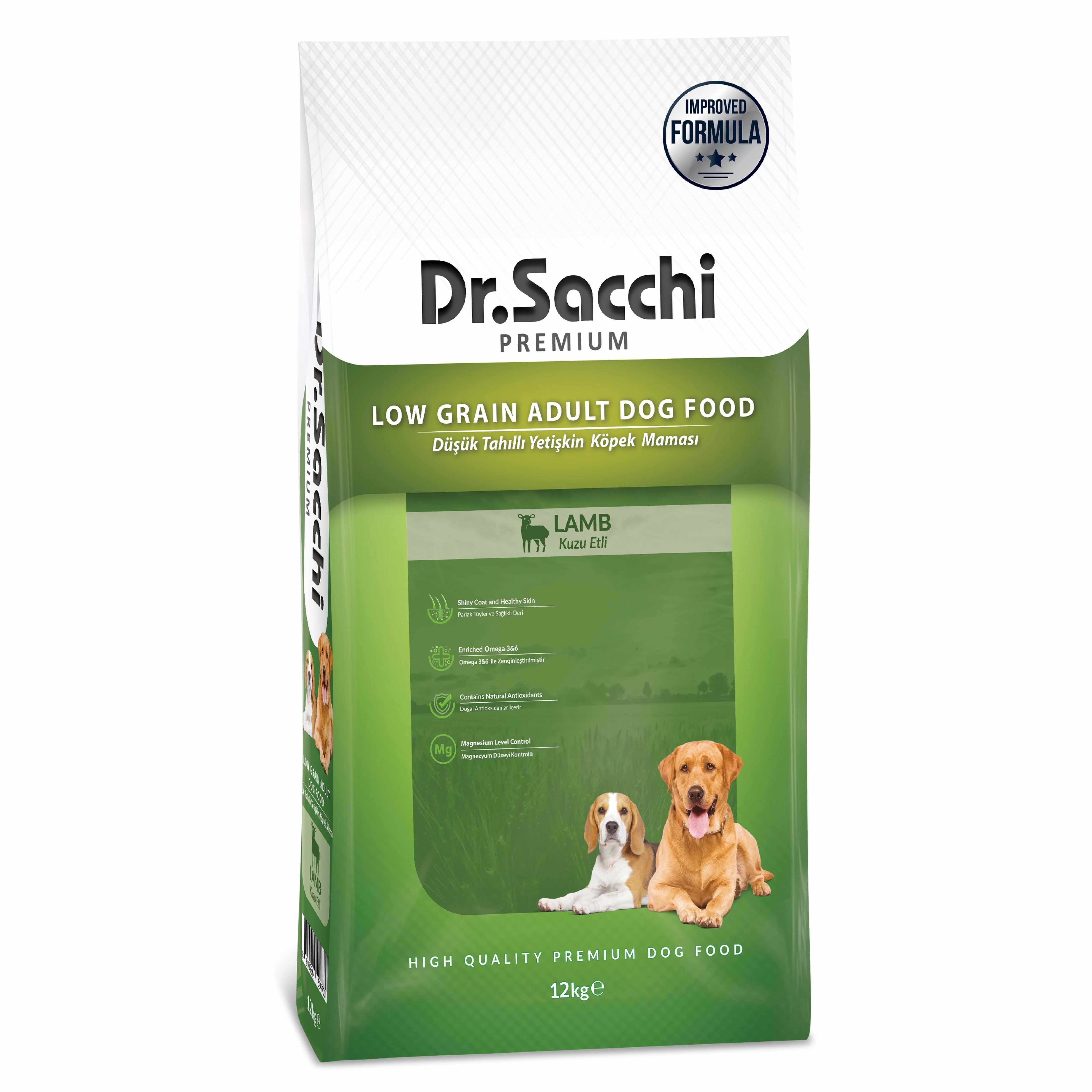 Dr.Sacchi Premium Kuzu Etli Yetişkin Köpek Maması 12 kg