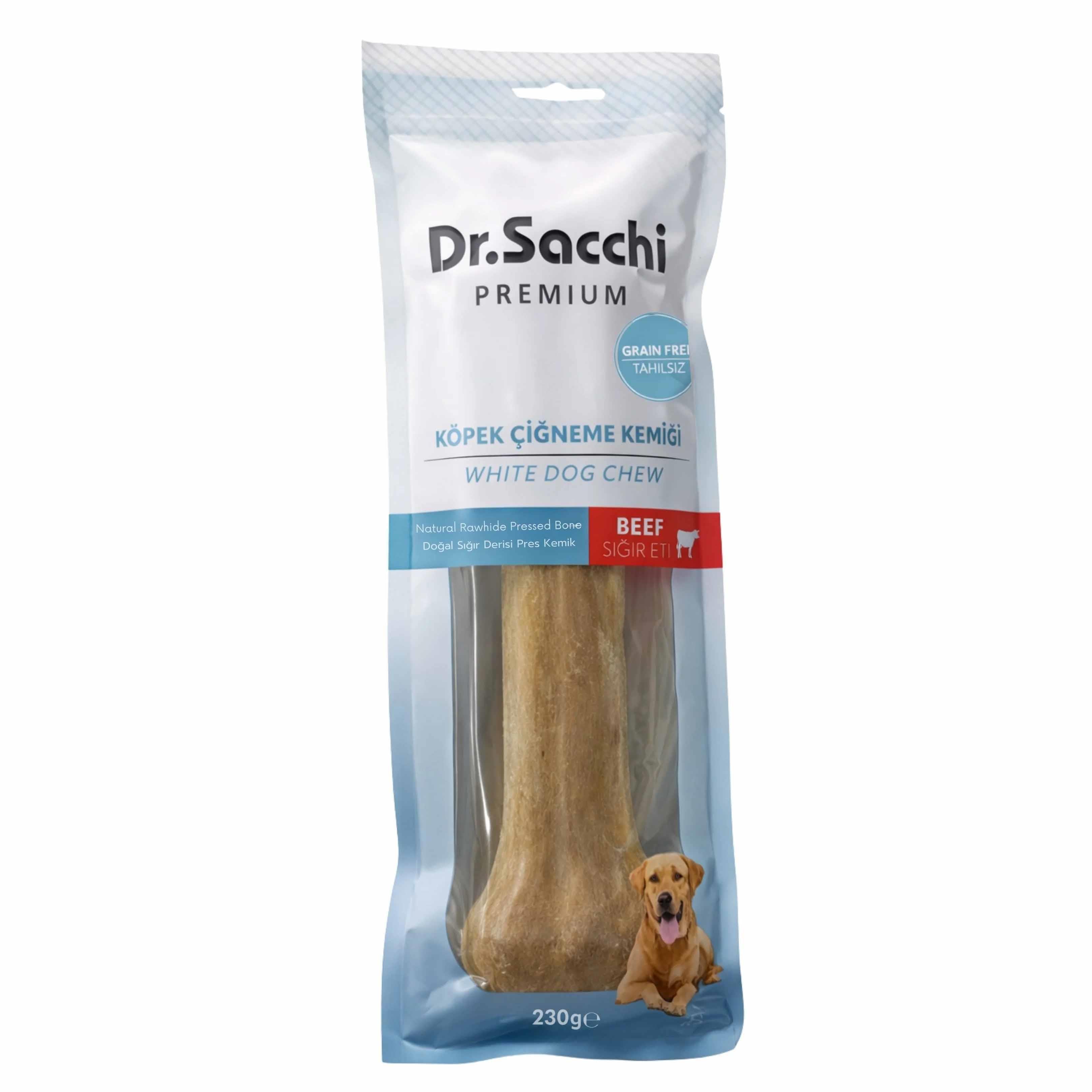 Dr. Sacchi Sığır Derisi Doğal Press Kemik Köpek Ödülü 230 g