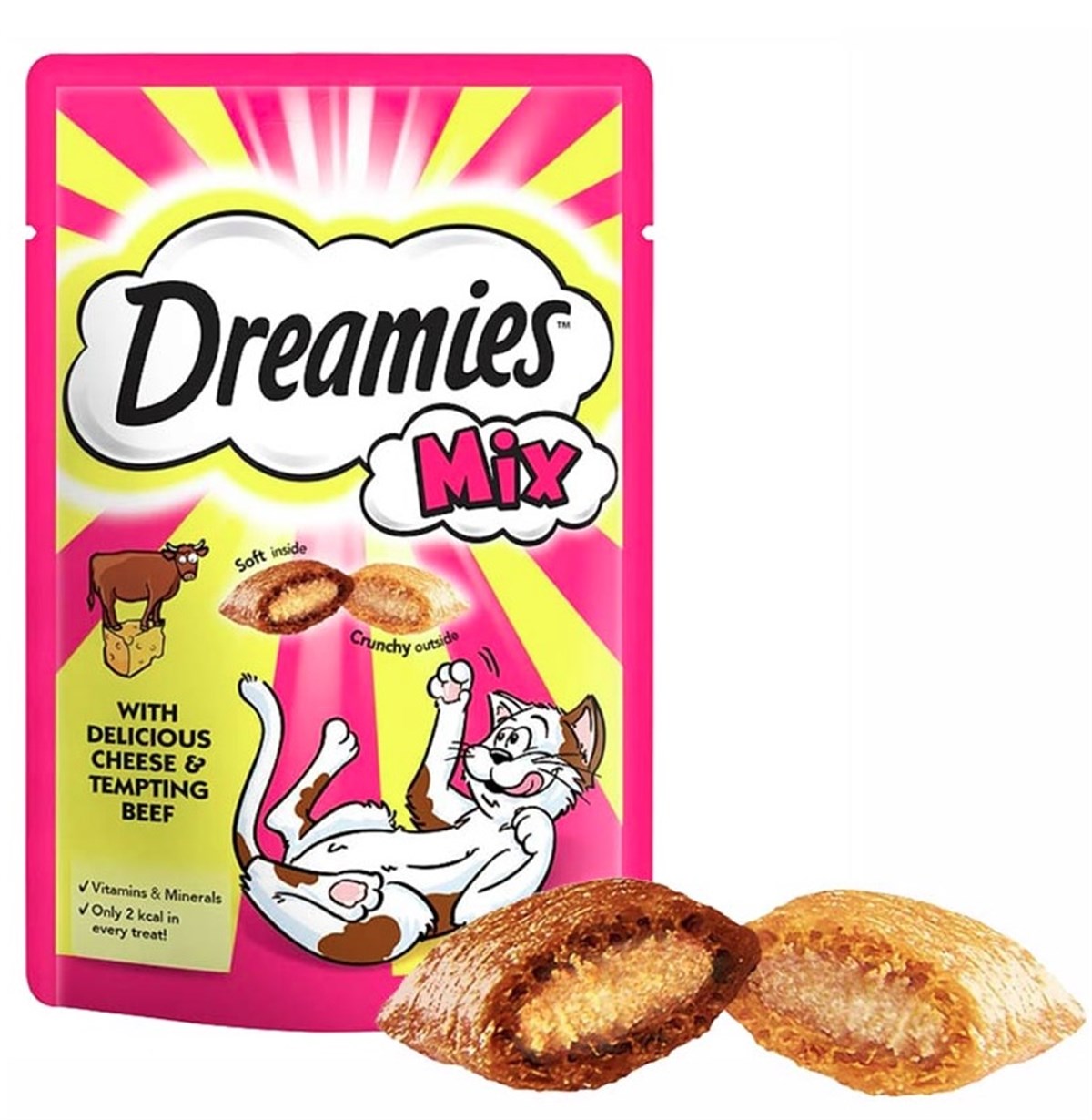 Dreamies Mix Kedi Ödül Maması Sığır Etli Ve Peynirli 60 gr