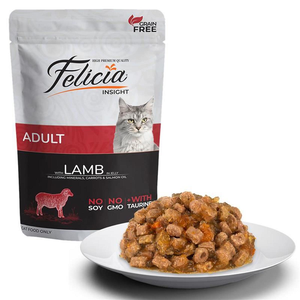 Felicia Tahılsız Kuzulu Yetişkin Kedi Konservesi 85 g