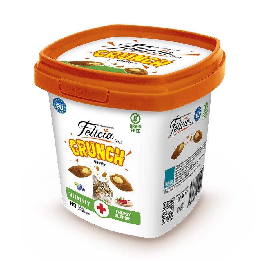 Felicia Vitality Sığır Etli Ve Yaban Mersinli Crunch Kedi Ödülü 100 g