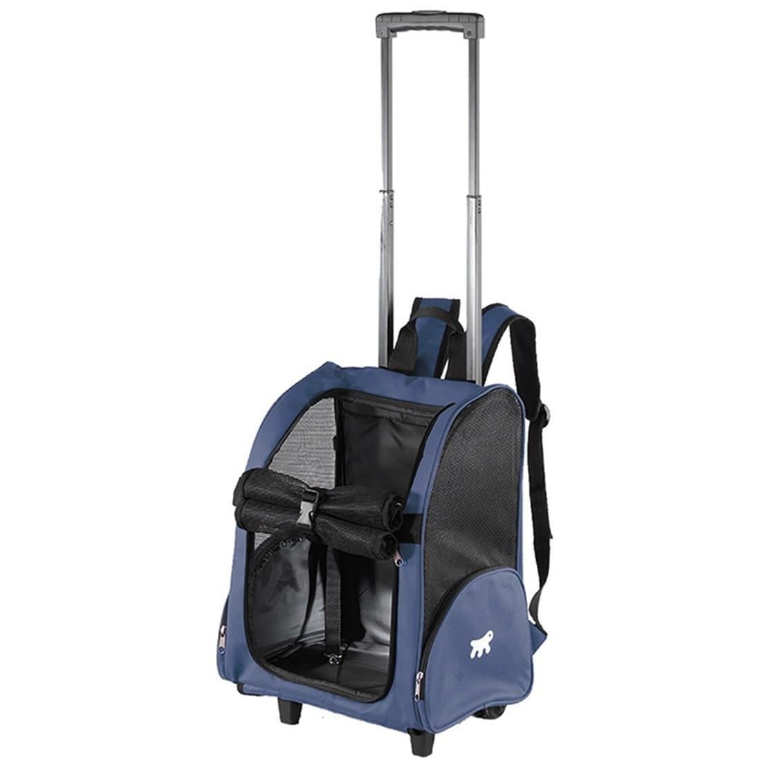 Ferplast Trolley Çekçekli Kedi Köpek Taşıma Çantası 32 cm x 28 cm x 51 cm(LACİVERT)