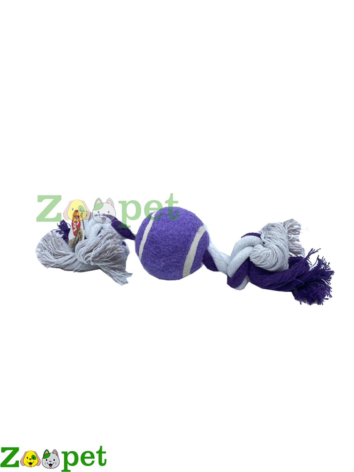 Flamingo 2 Düğümlü Tenis Toplu Köpek Oyuncağı 30 Cm
