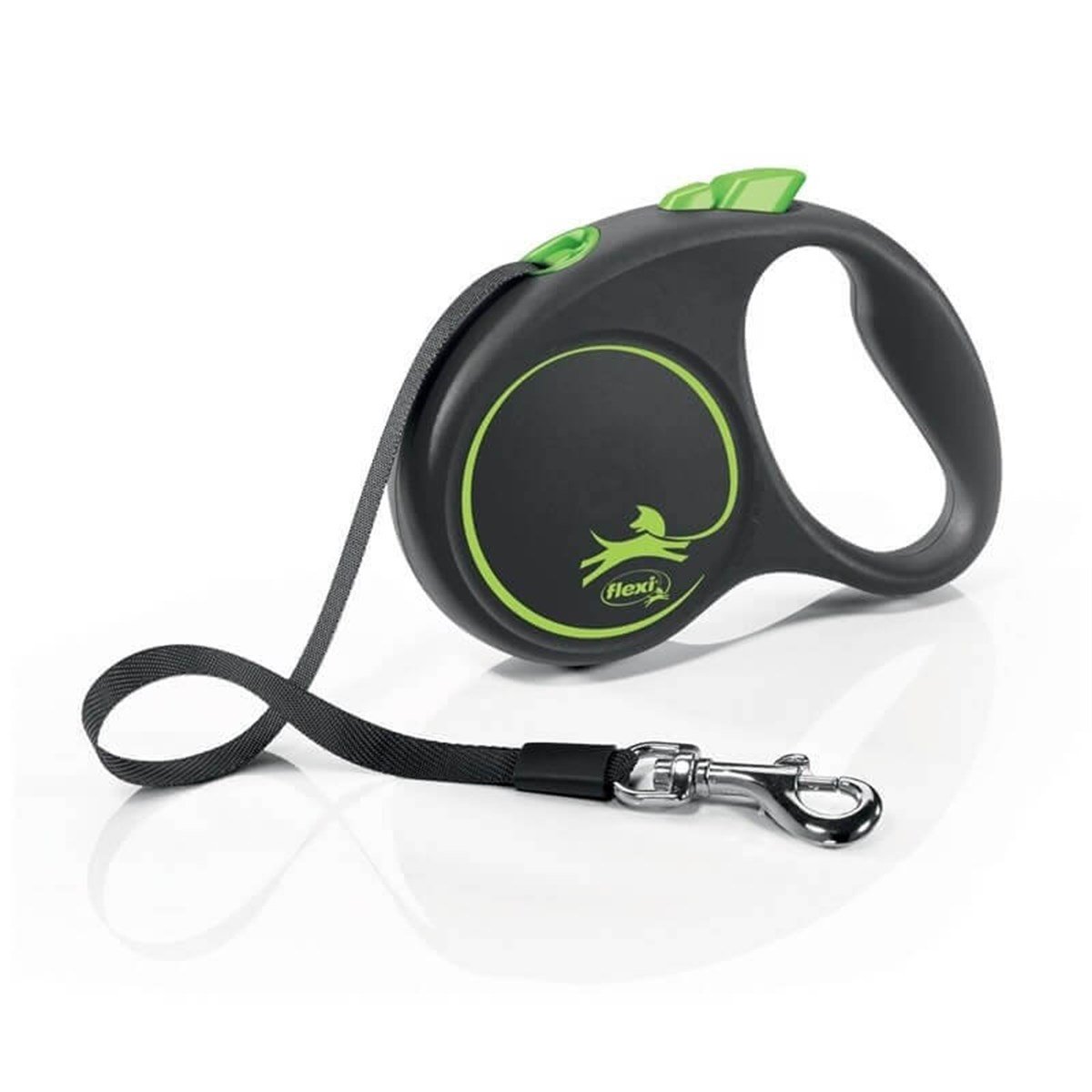 Flexi Black Design Otomatik Şerit Gezdirme Tasması  5 Mt (S) Siyah