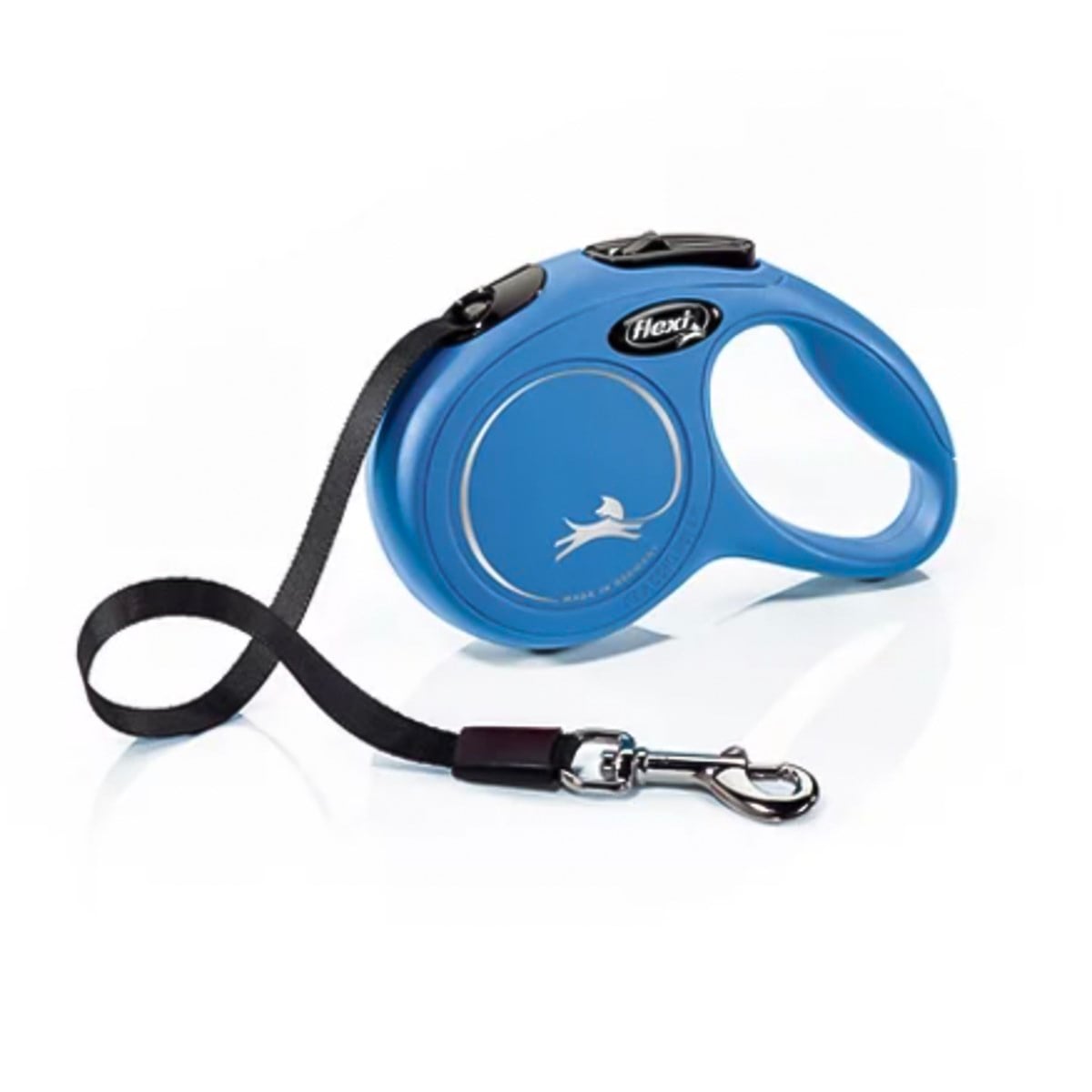 Flexi New Classic Otomatik İp Gezdirme Tasması  5 Mt (S) Mavi