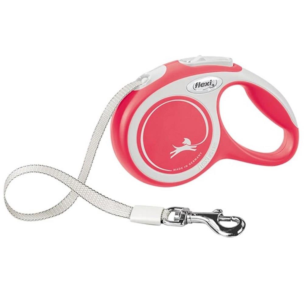 Flexi New Comfort Otomatik Şerit Köpek Gezdirme Tasması  5 Mt (M) Kırmızı