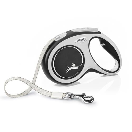 Flexi New Comfort Otomatik Şerit Köpek Gezdirme Tasması  5 Mt (M) Siyah