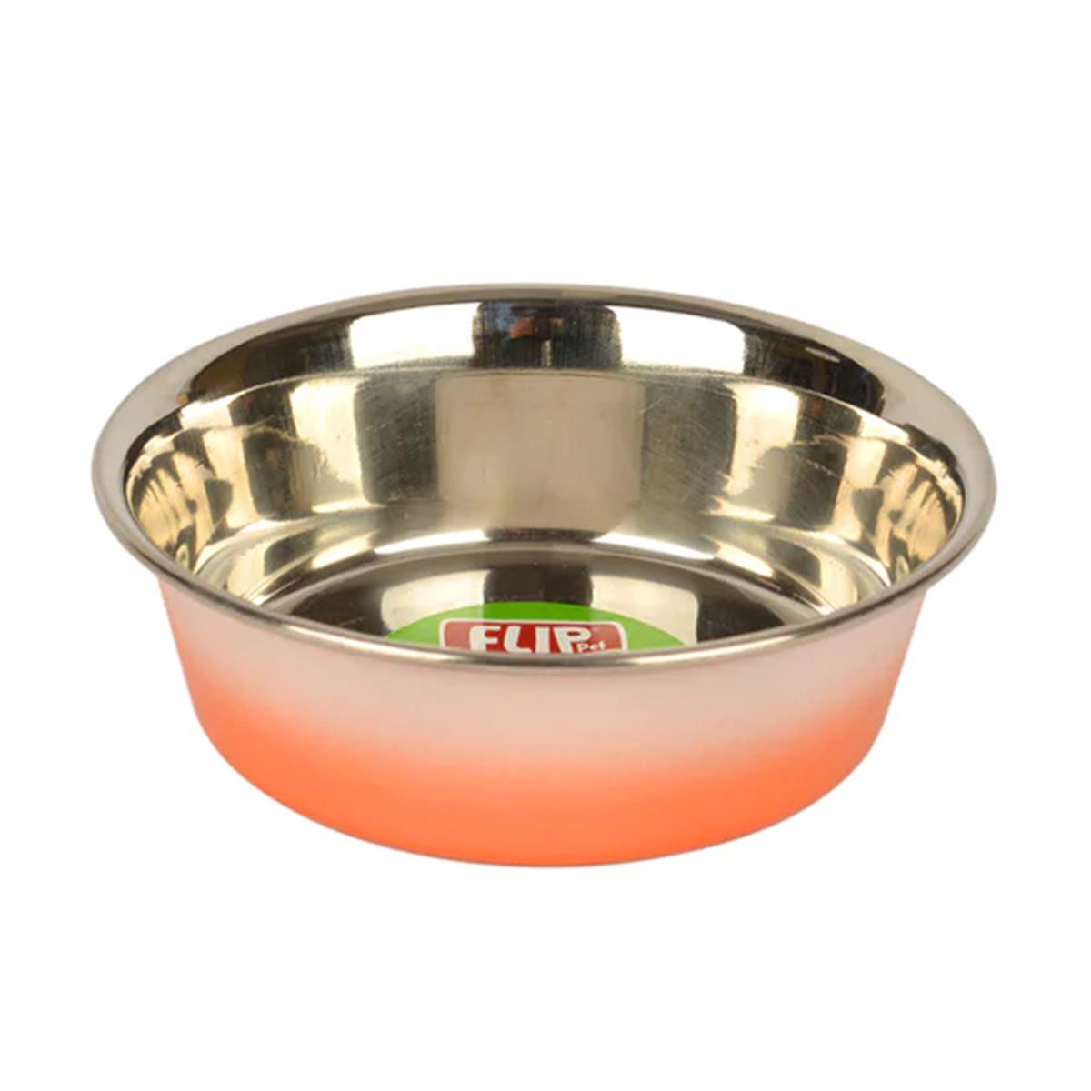 Flip Pet Çelik Kedi Mama Kabı 11 cm (Turuncu)