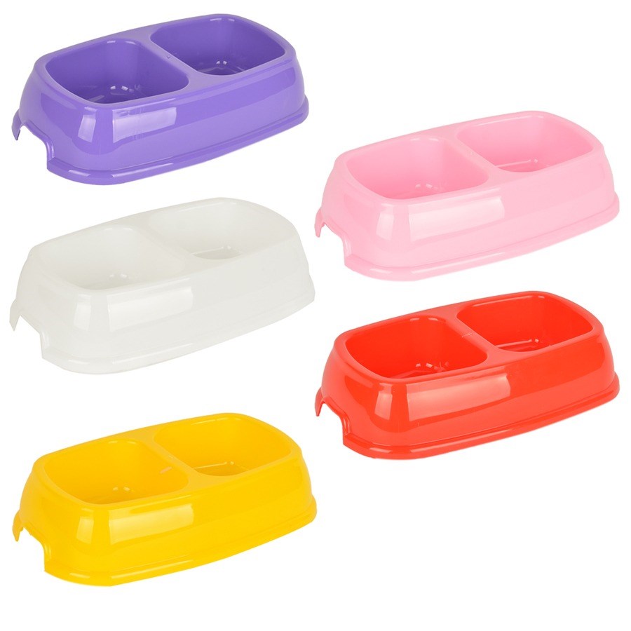 Flip Pet İkili Plastik Köpek ve Kedi Mama Kabı 25 cm