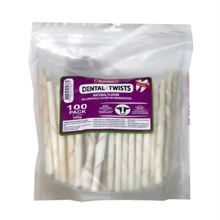 Freshy Dental Twist Sütlü Burgu Çubuk Köpek Ödülü  100 Adet