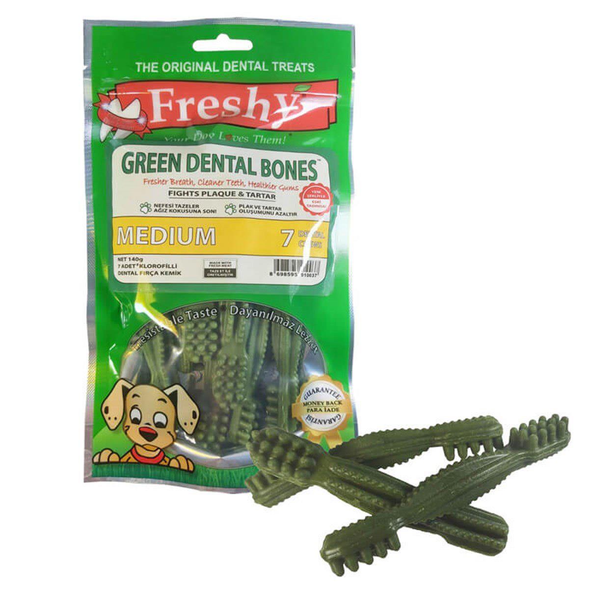 Freshy Green Dental Bones Klorofilli Köpek Kemiği  7 Adet