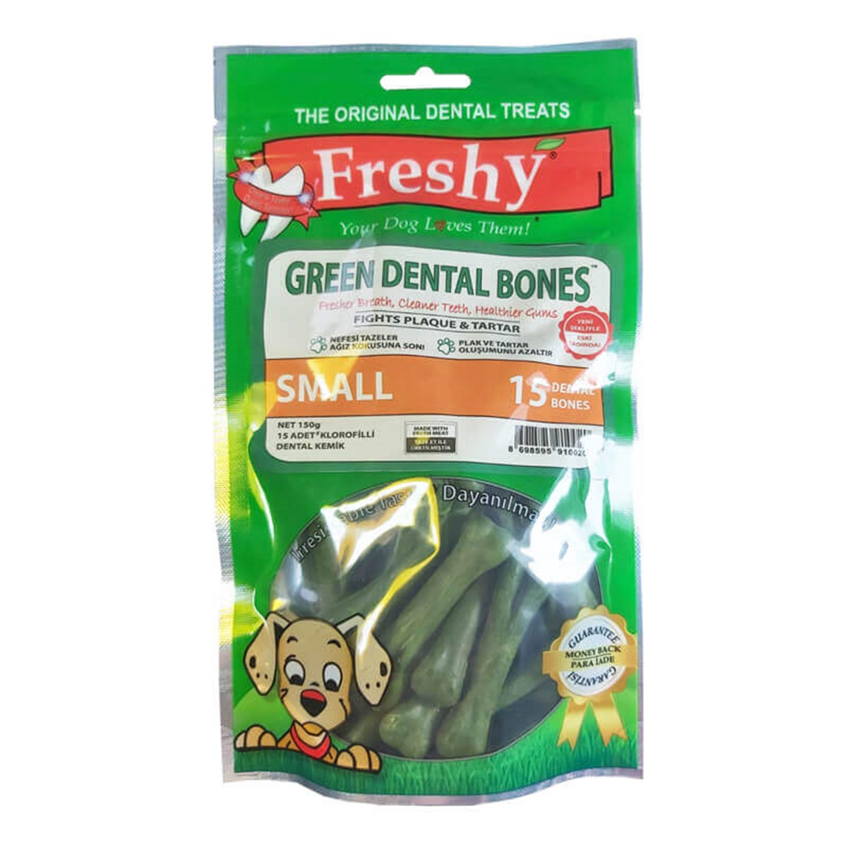 Freshy Green Dental Mini Bones Klorofilli Köpek Kemiği  7 Adet