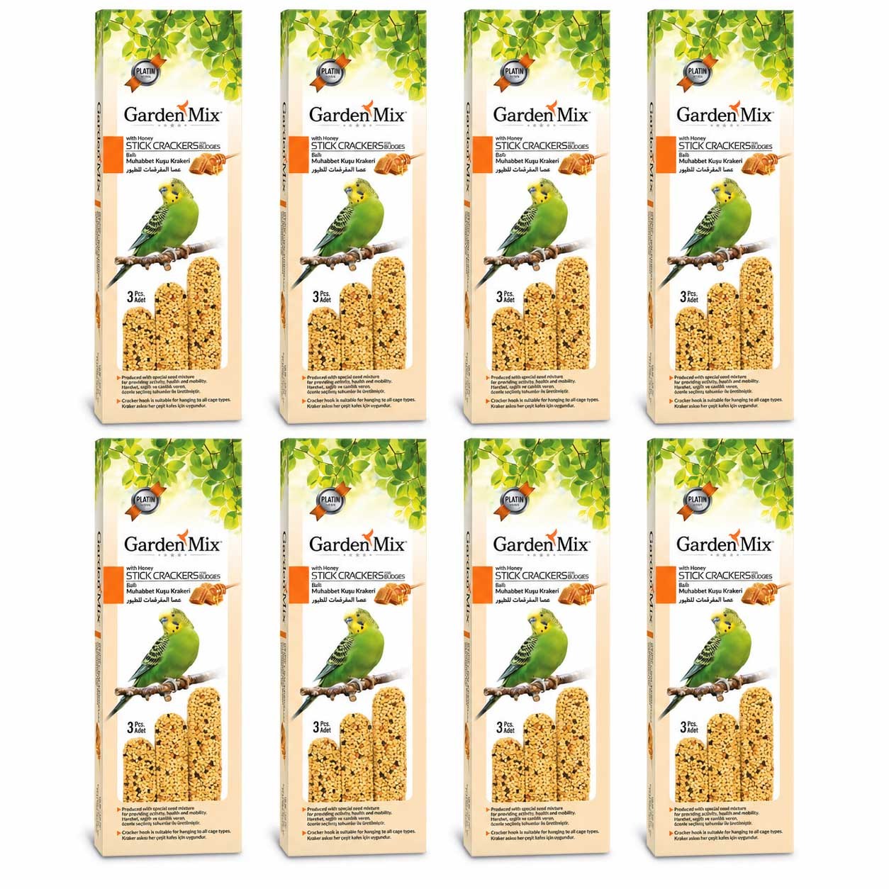 Garden Mix Platin Ballı Kuş Krakeri 80 g 3'lü (8 Adet)