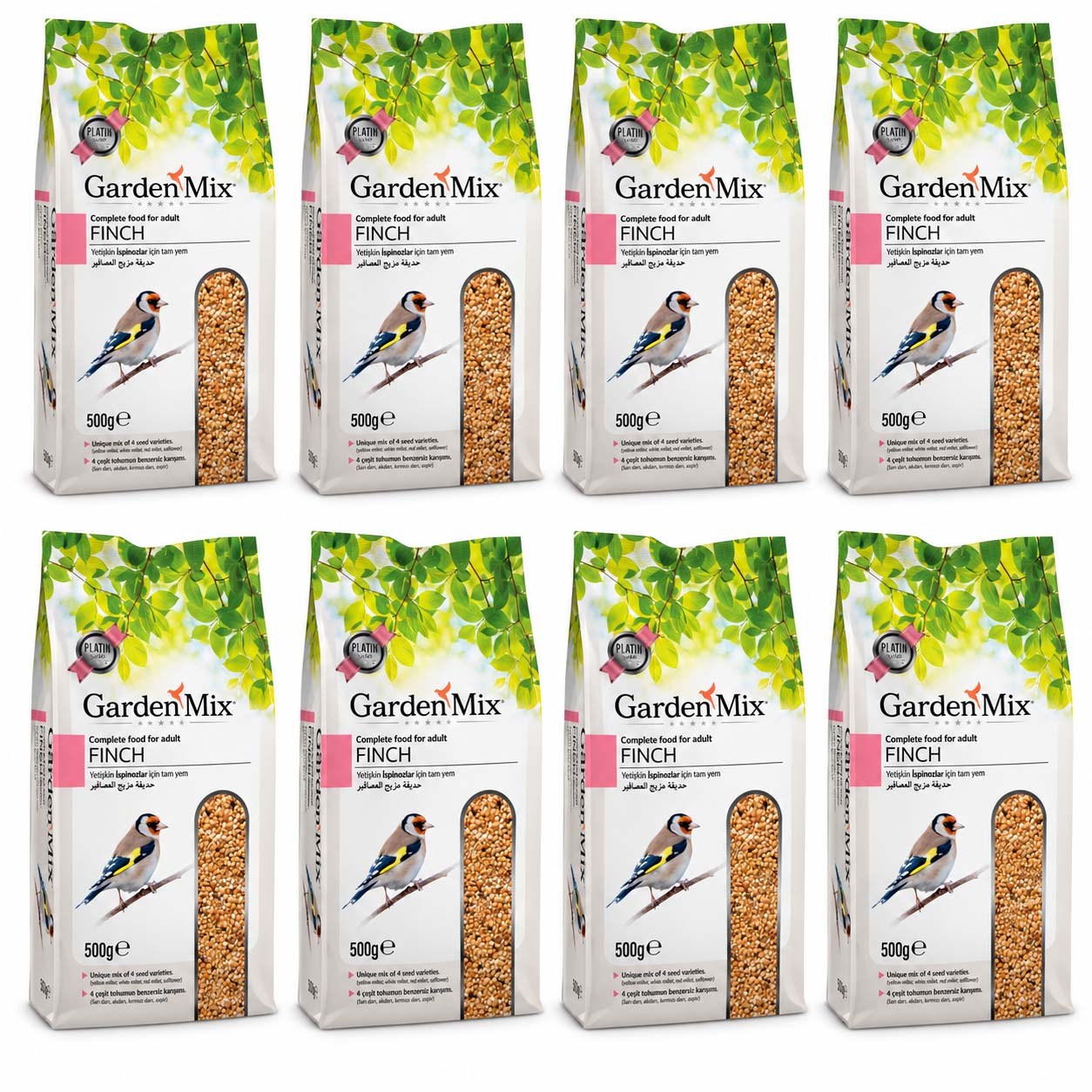 Garden Mix Platin Finch Hint Bülbülü Yemi 500 g (8 Adet)