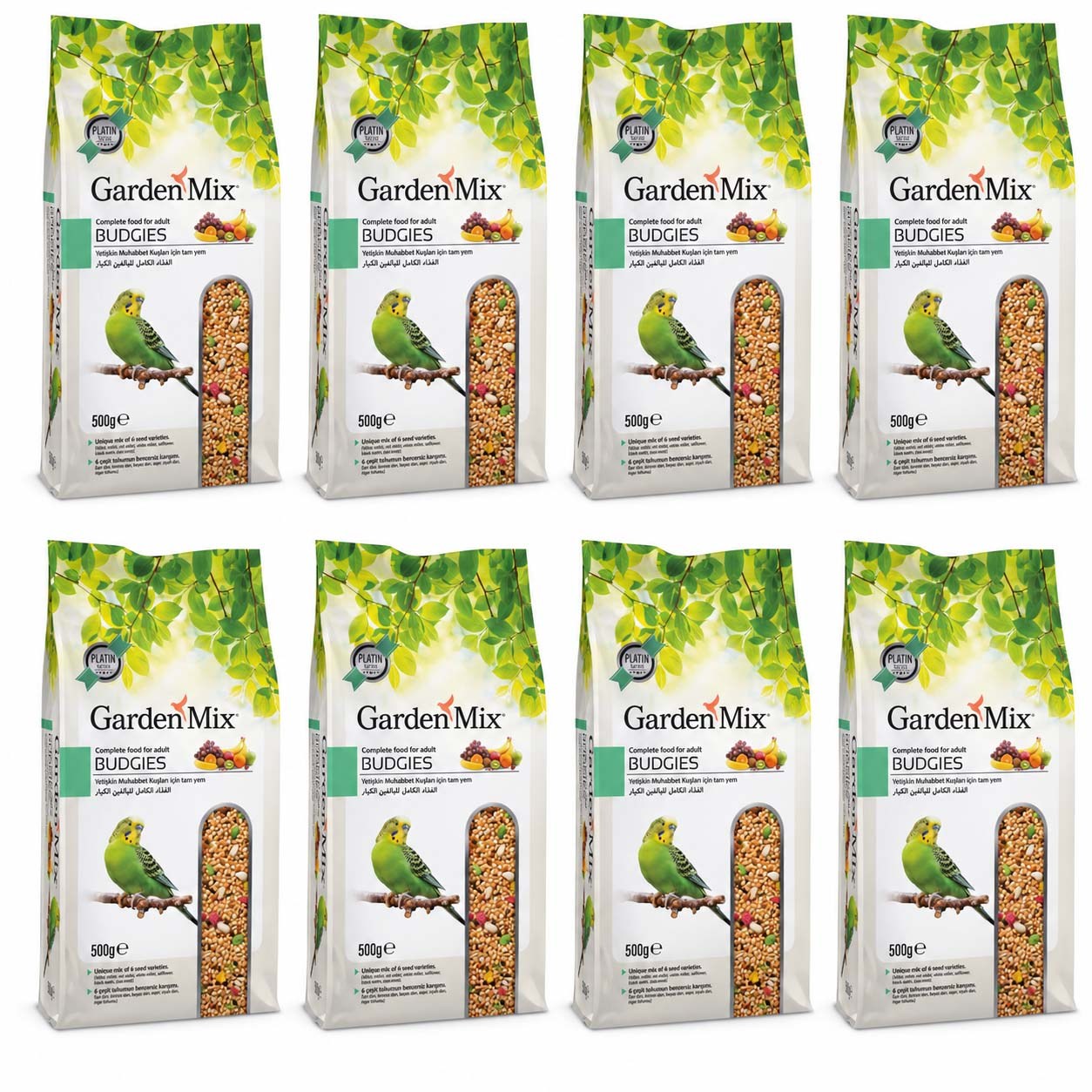 Garden Mix Platin Meyveli Muhabbet Kuşu Yemi 500 g (8 Adet)