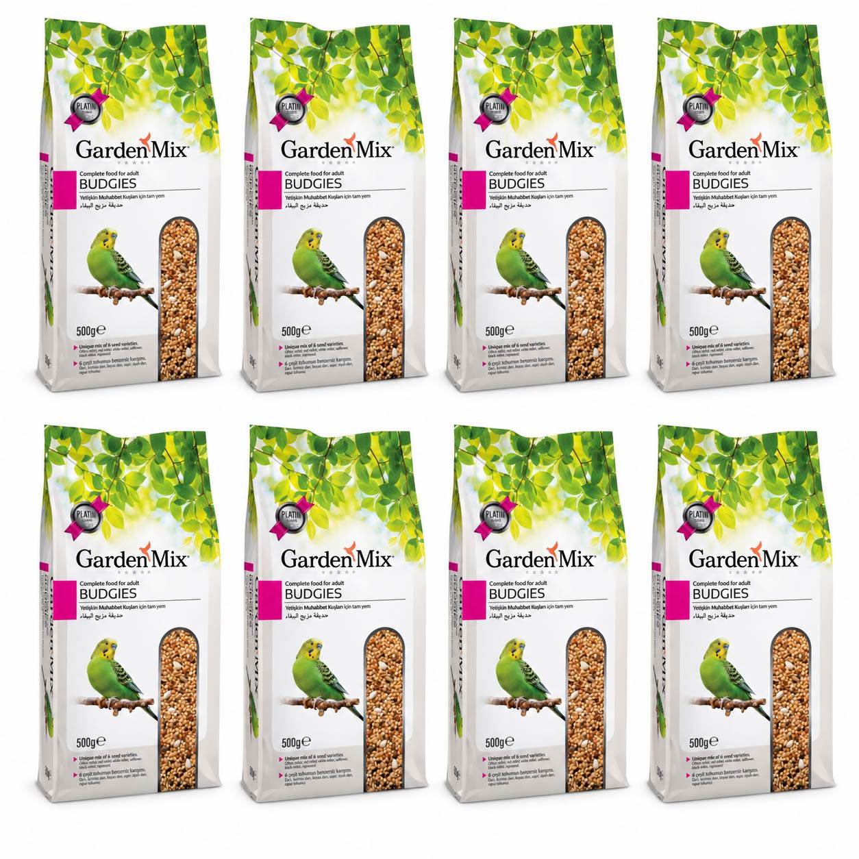 Garden Mix Platin Muhabbet Kuşu Yemi 500 g (8 Adet)