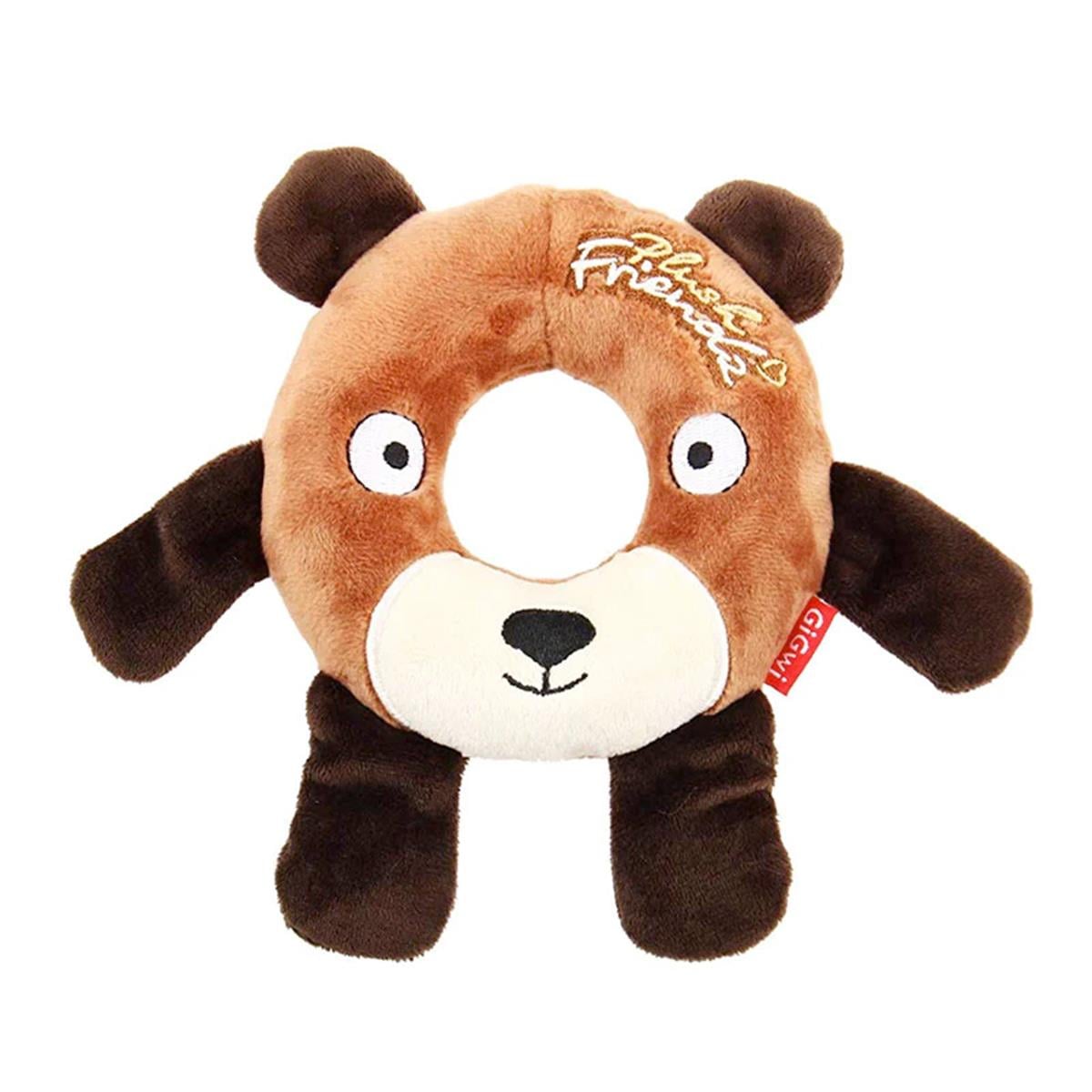 Gigwi Plush Friendz Peluş Kauçuk Halka Köpek Oyuncağı 11 cm