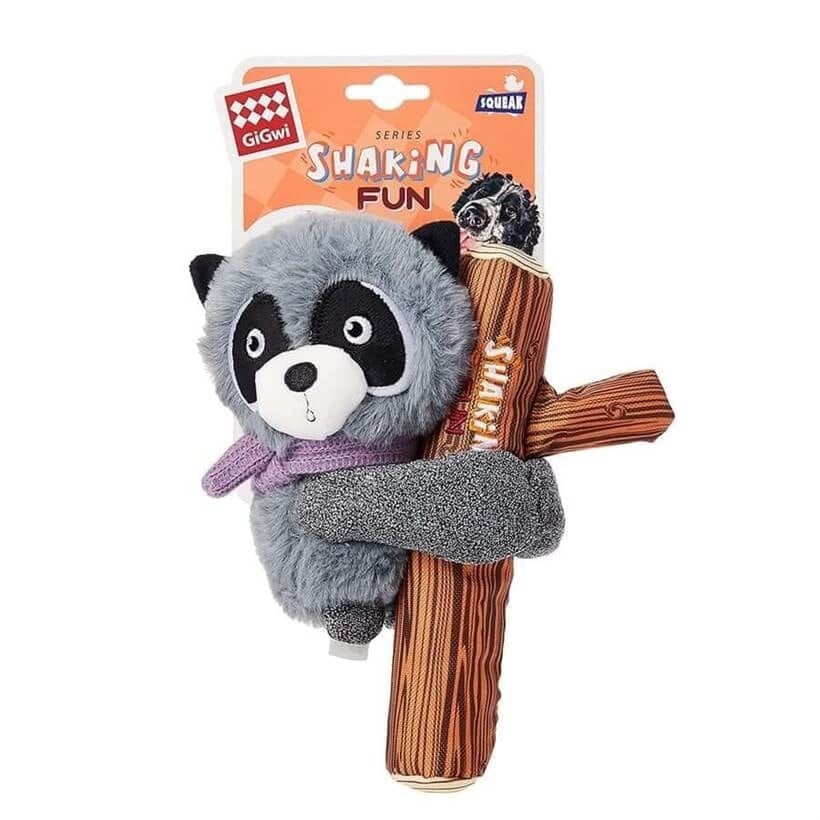 Gigwi Shaking Fun Sesli Peluş Rakun Köpek Oyuncağı 20 cm