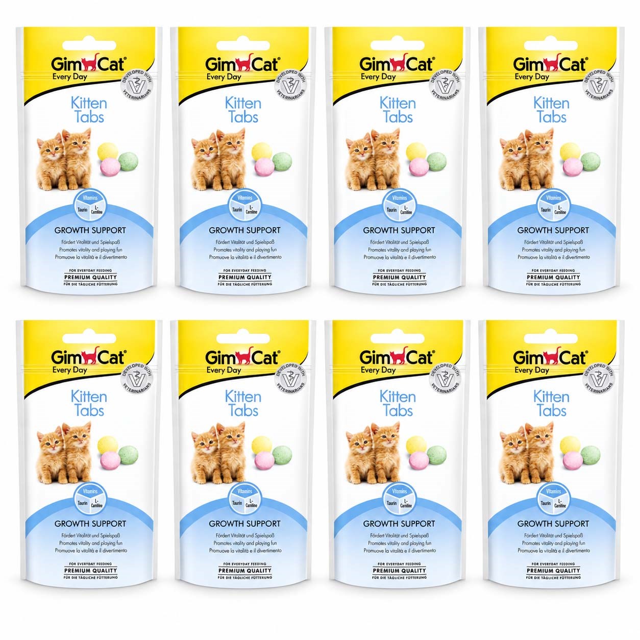 GimCat Kitten Tabs Taurinli Yavru Kedi Ödülü 40 g (8 Adet)