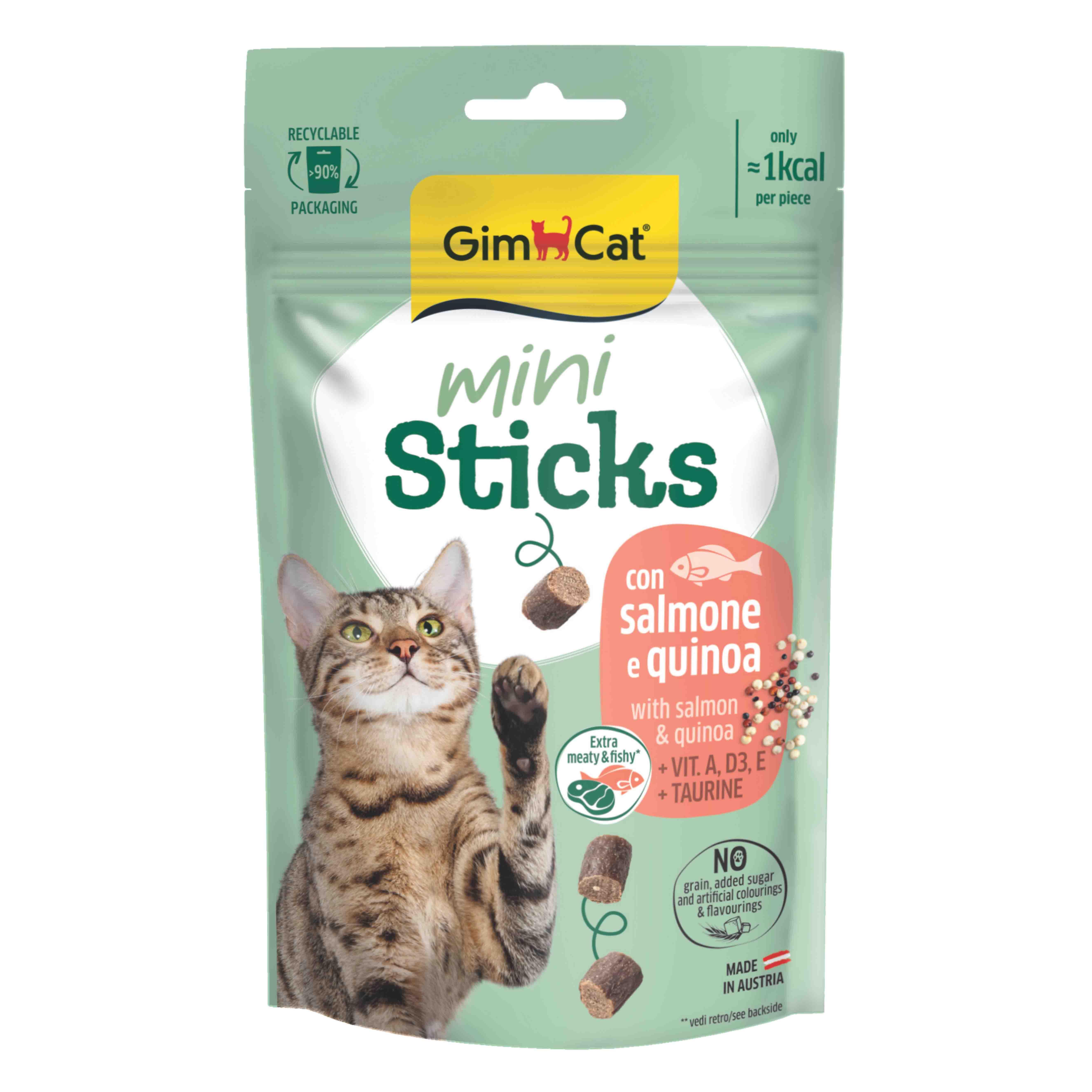 Gimcat Mini Sticks Somonlu Kinoalı Kedi Ödülü 50 gr