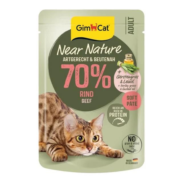 GimCat Near Nature Sığır Etli Pate Konserve Kedi Maması 85 gr