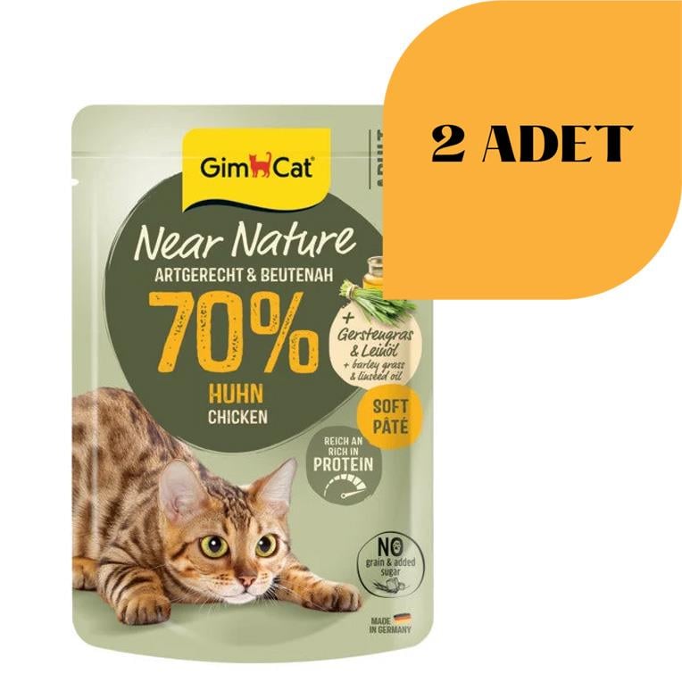 GimCat Near Nature Tavuk Etli Pate Konserve Kedi Maması 85 gr (2 Adet)